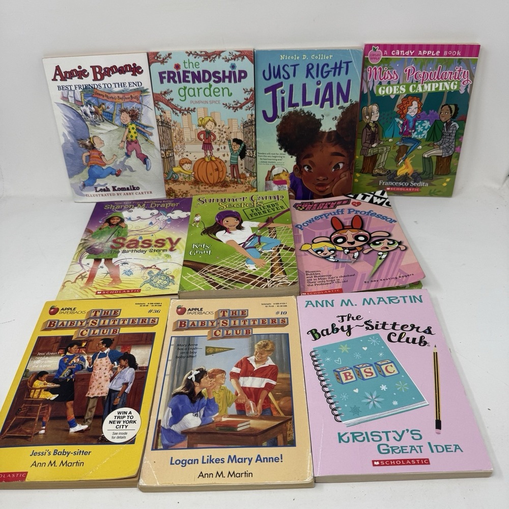 Lot of 10 Chapter Books for GIRLS - Baby Sitters Club Sassy Jillian Friendship +